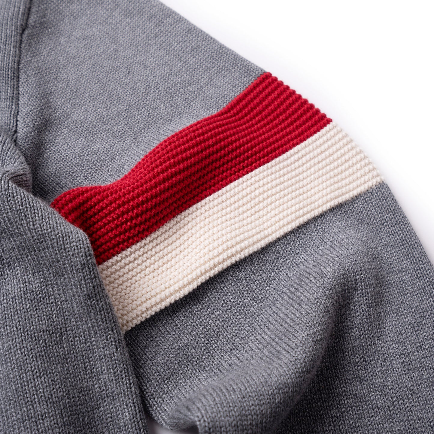 ATYS® TRICOLOR KNIT COTTON SWEATER