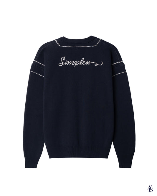 ATYS® STITCHED LINE KNIT COTTON CARDIGAN