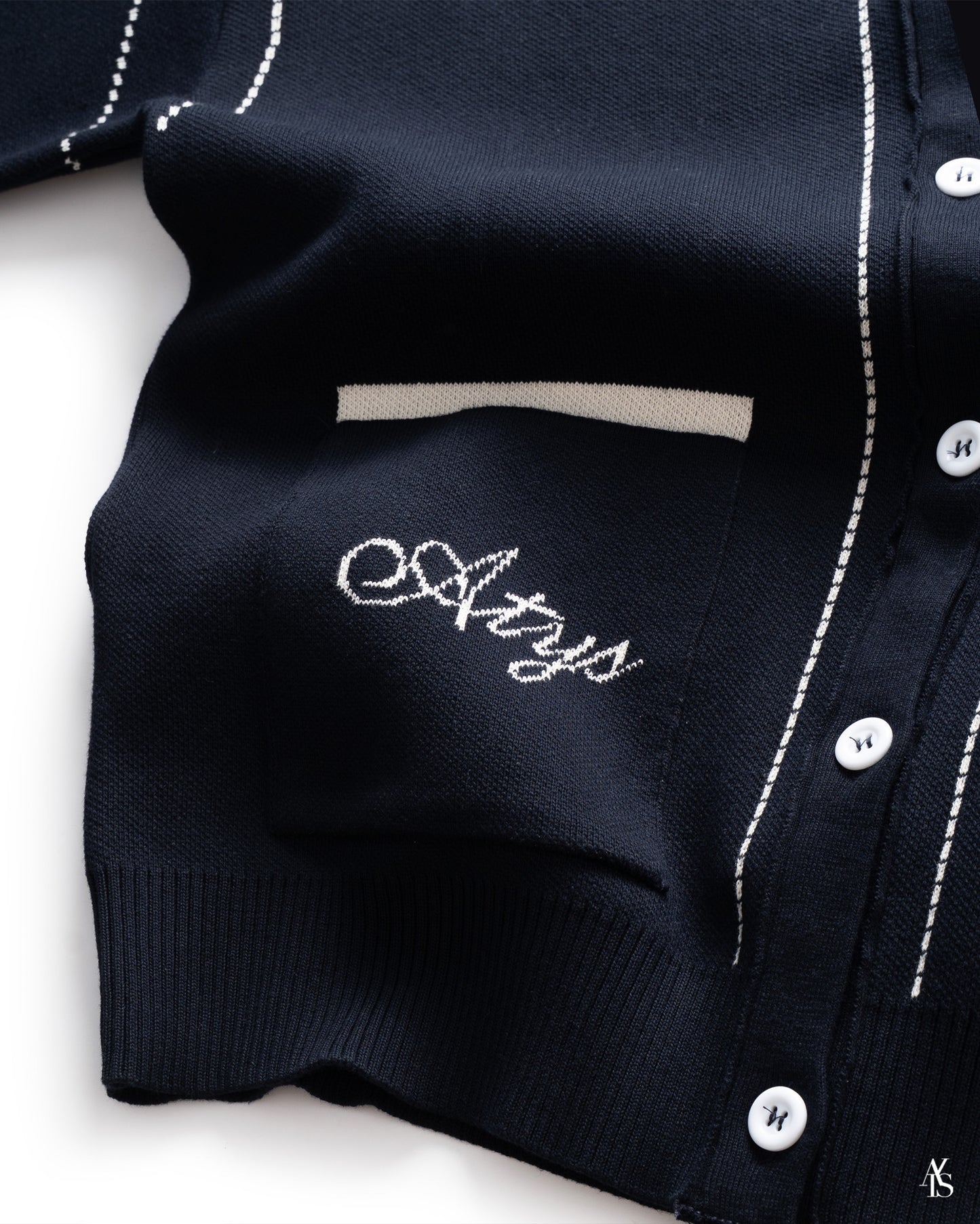 ATYS® STITCHED LINE KNIT COTTON CARDIGAN