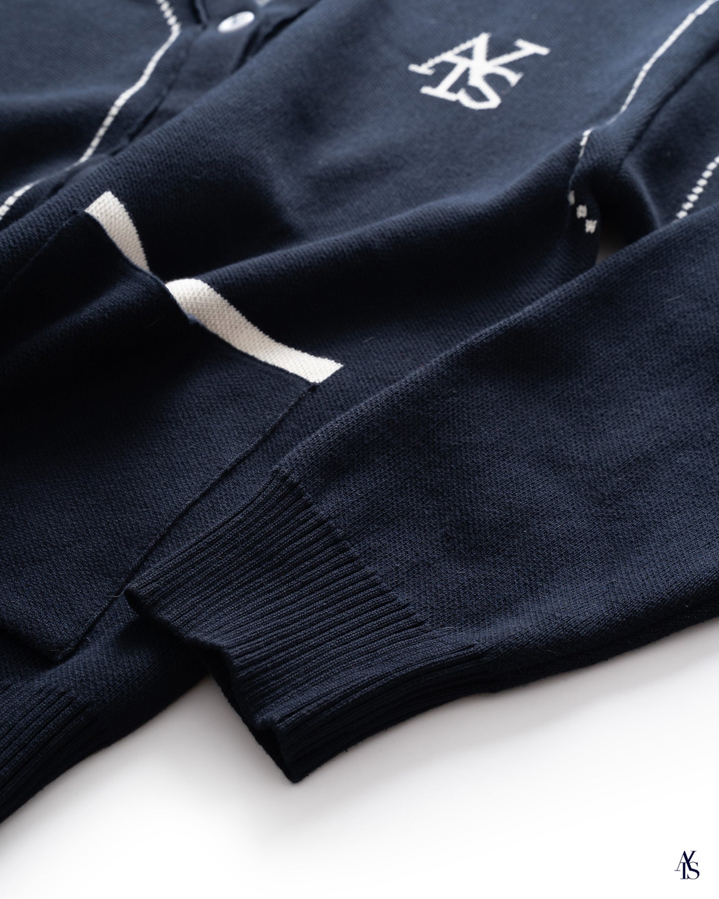 ATYS® STITCHED LINE KNIT COTTON CARDIGAN