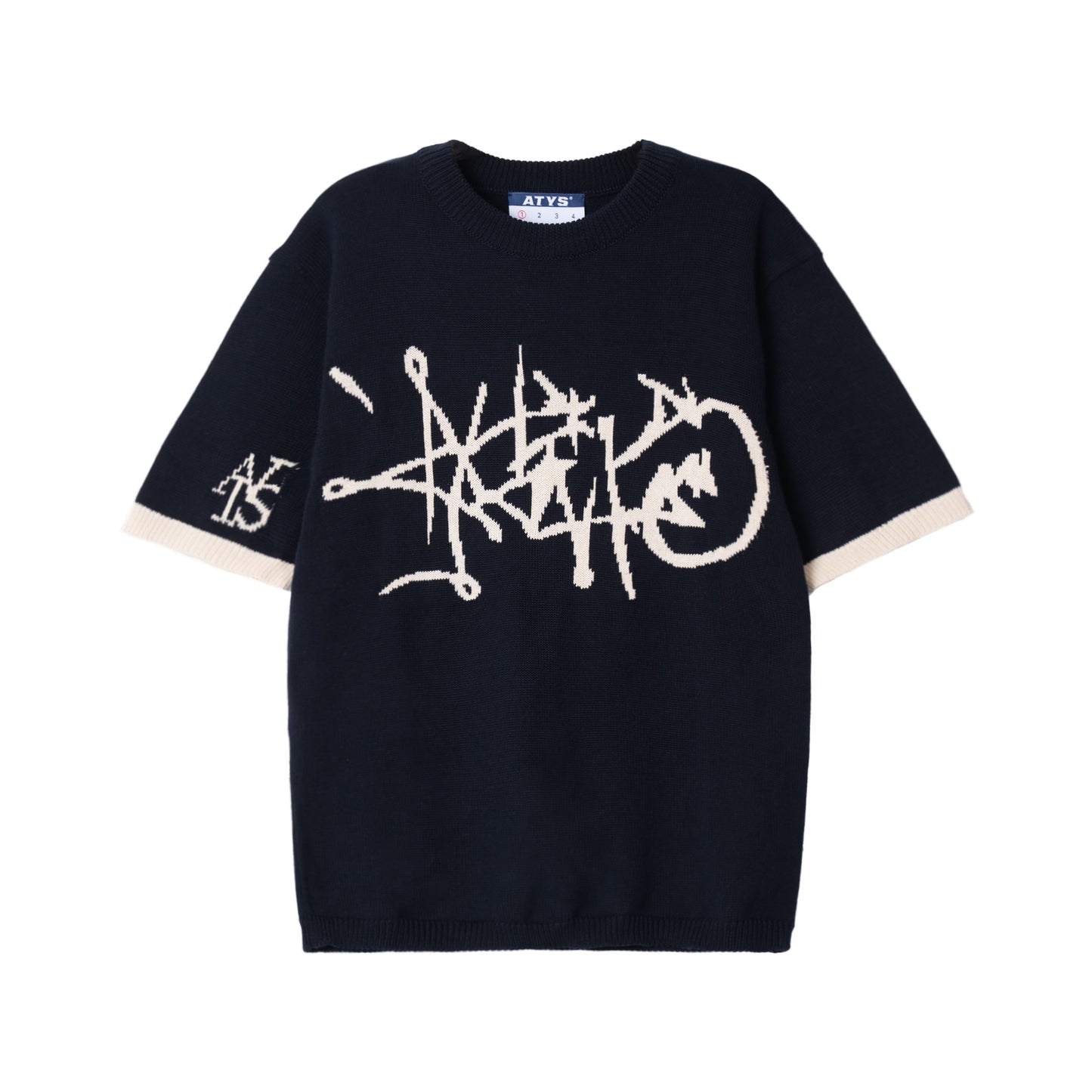 ATYS® GRAFFITI LOGO KNIT COTTON T-SHIRT