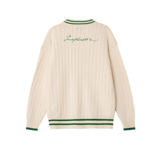 ATYS® TWO-TONE KNIT COTTON CARDIGAN