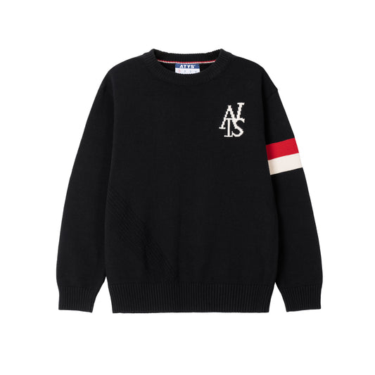 ATYS® TRICOLOR KNIT COTTON SWEATER