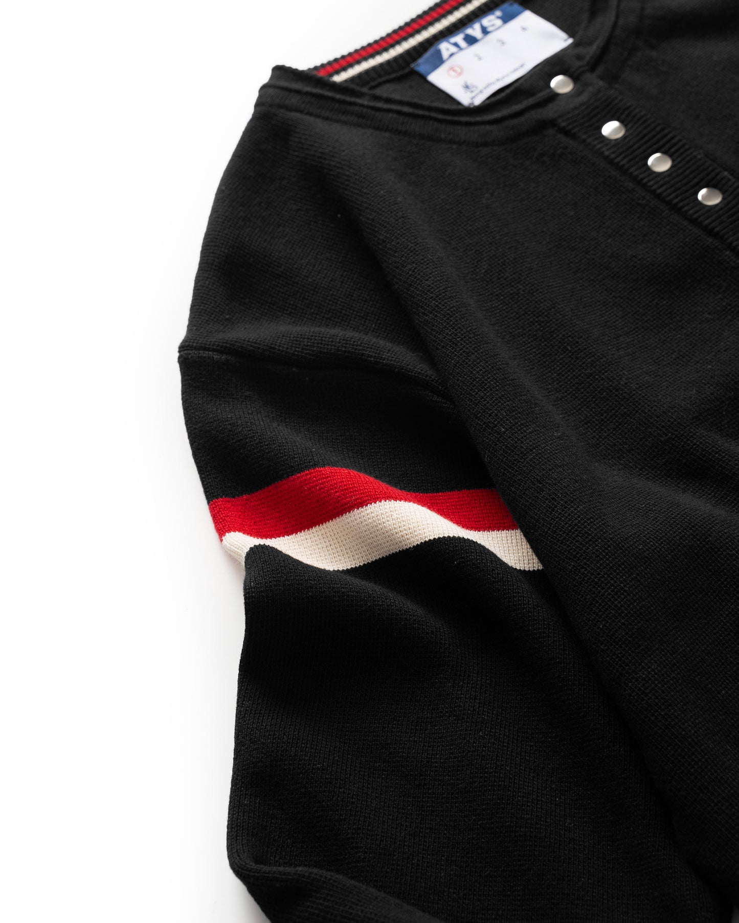 ATYS® TRICOLOR SNAP BUTTON CARDIGAN