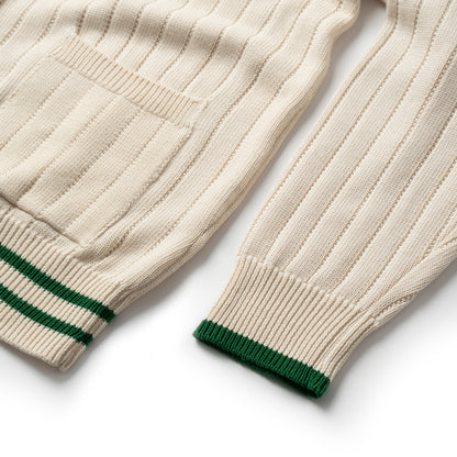 ATYS® TWO-TONE KNIT COTTON CARDIGAN
