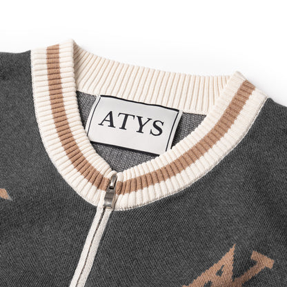 ATYS® "HOMELAND" ROUND NECK ZIPPER KNIT SWEATER - VER 2