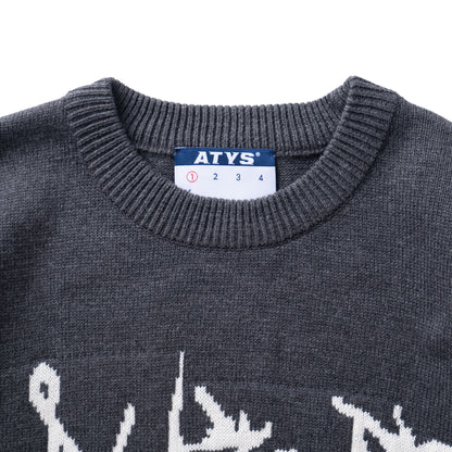 ATYS® GRAFFITI LOGO KNIT COTTON T-SHIRT