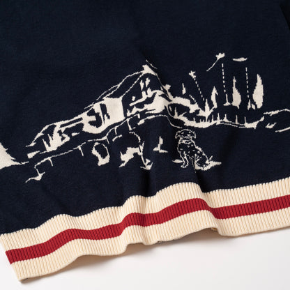 ATYS® "HOMELAND" ROUND NECK ZIPPER KNIT SWEATER