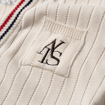 ATYS® 2 - LINE KNIT COTTON CARDIGAN