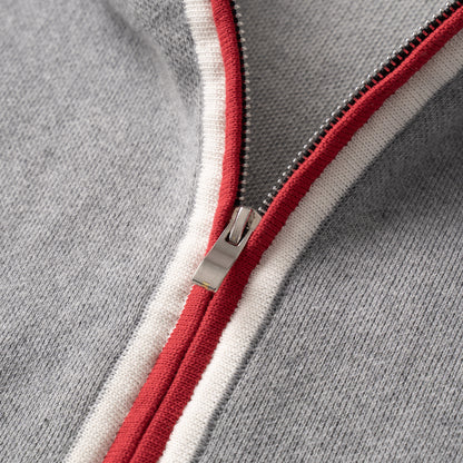 ATYS® Tri-Color Zipped Knit Cotton Blouson Jacket