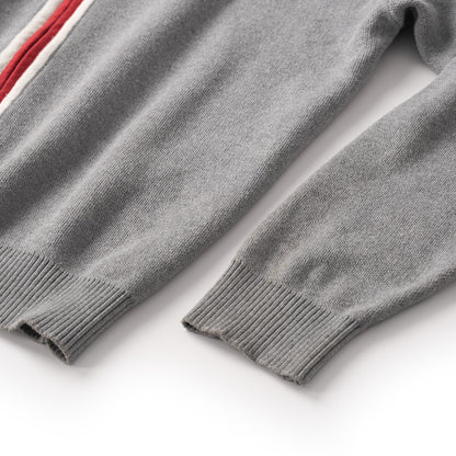 ATYS® Tri-Color Zipped Knit Cotton Blouson Jacket