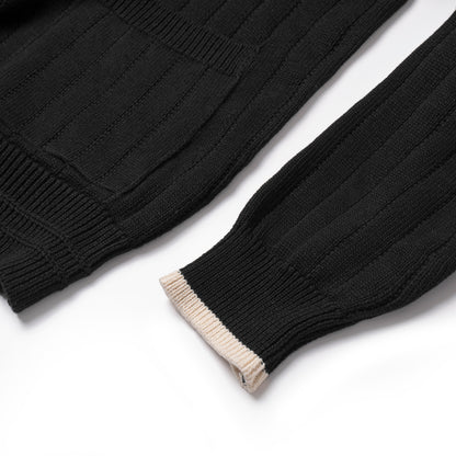 ATYS® 2 - LINE KNIT COTTON CARDIGAN