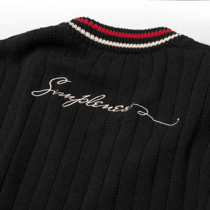 ATYS® 2 - LINE KNIT COTTON CARDIGAN