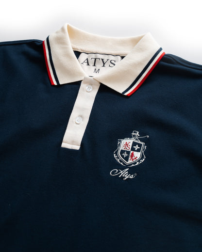 ATYS® CONTRAST SLEEVE CREST POLO