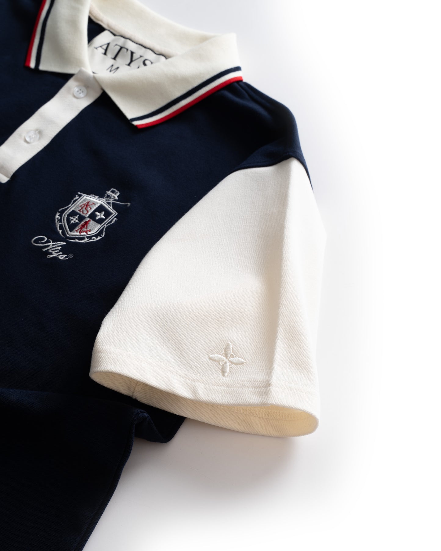 ATYS® CONTRAST SLEEVE CREST POLO