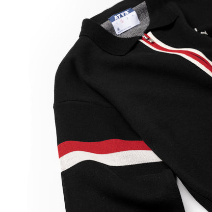 ATYS® Tri-Color Zipped Knit Cotton Blouson Jacket