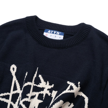 ATYS® GRAFFITI LOGO KNIT COTTON T-SHIRT