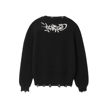 ATYS® HOMELAND RIPPED KNIT COTTON SWEATER