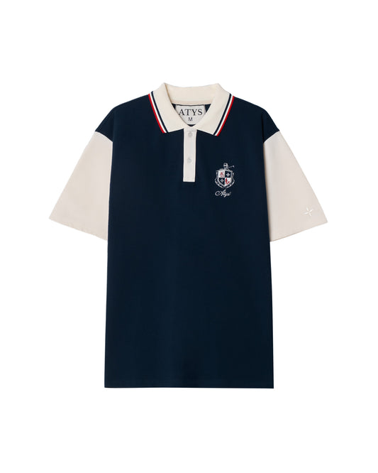 ATYS® CONTRAST SLEEVE CREST POLO