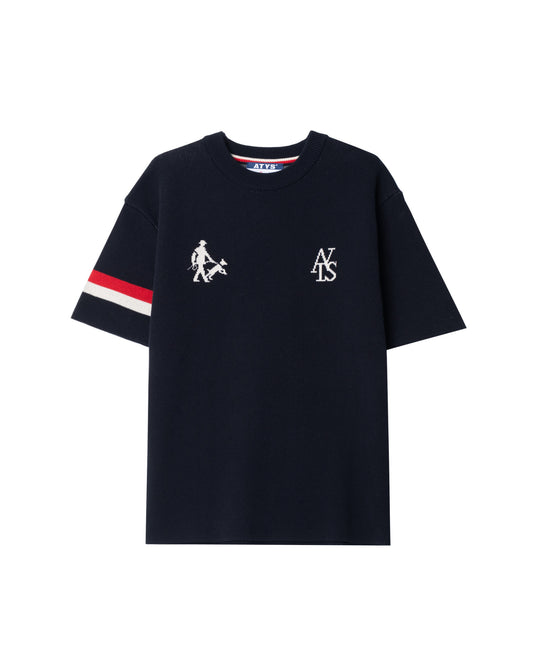 ATYS® NOBLE TRICOLOR KNIT COTTON TEE
