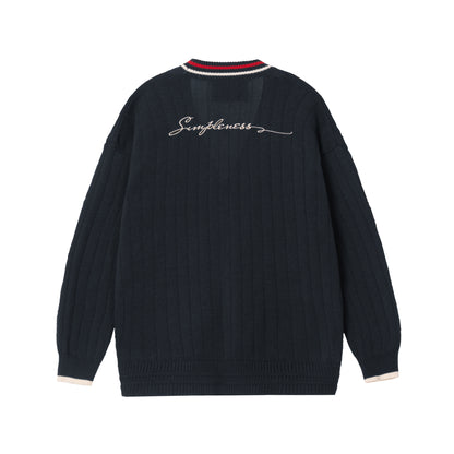ATYS® 2 - LINE KNIT COTTON CARDIGAN