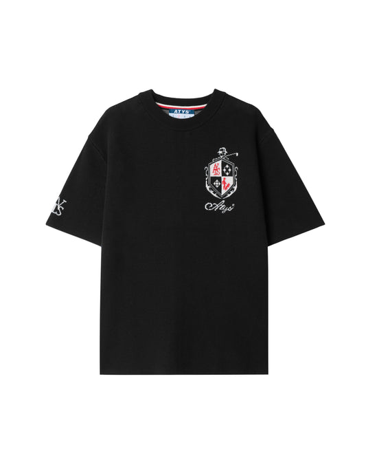 ATYS® MINIMAL CREST KNIT COTTON T-SHIRT