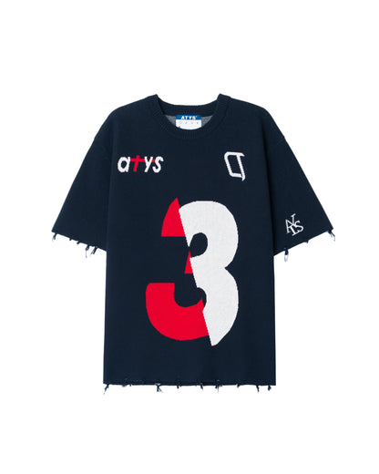 ATYS® NO.3 VARSITY KNIT COTTON T-SHIRT