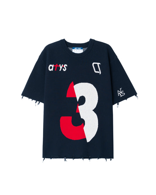ATYS® NO.3 VARSITY KNIT COTTON T-SHIRT