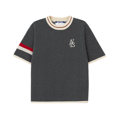 ATYS® TRI-COLOR KNIT COTTON T-SHIRT