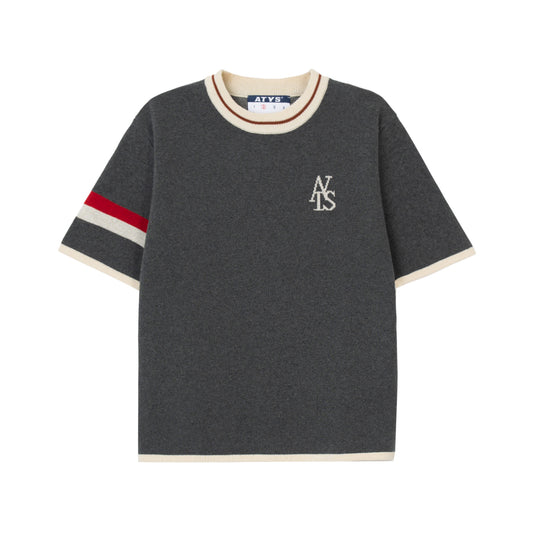 ATYS® TRI-COLOR KNIT COTTON T-SHIRT