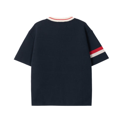 ATYS® TRI-COLOR KNIT COTTON T-SHIRT