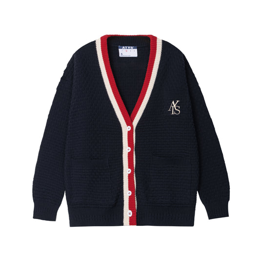 ATYS® BASKET WEAVE KNIT COTTON CARDIGAN