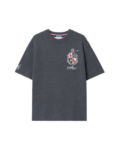 ATYS® MINIMAL CREST KNIT COTTON T-SHIRT