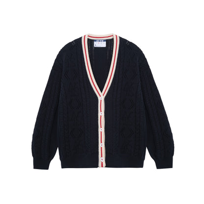 ATYS® PERFORATED KNIT COTTON CARDIGAN