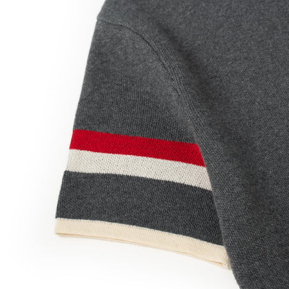ATYS® TRI-COLOR KNIT COTTON T-SHIRT
