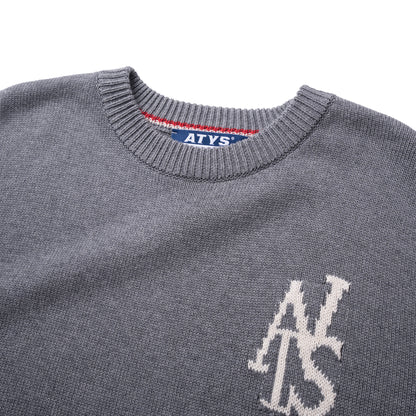 ATYS® TRICOLOR KNIT COTTON SWEATER