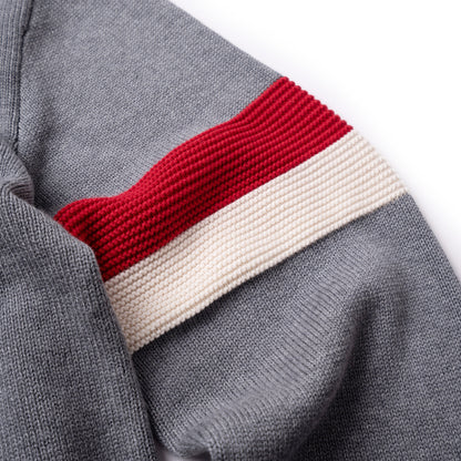 ATYS® TRICOLOR KNIT COTTON SWEATER