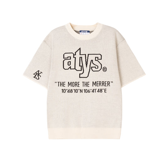 ATYS® "THE MORE THE MERRER" KNIT COTTON T - SHIRT