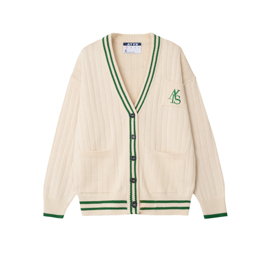 ATYS® TWO-TONE KNIT COTTON CARDIGAN