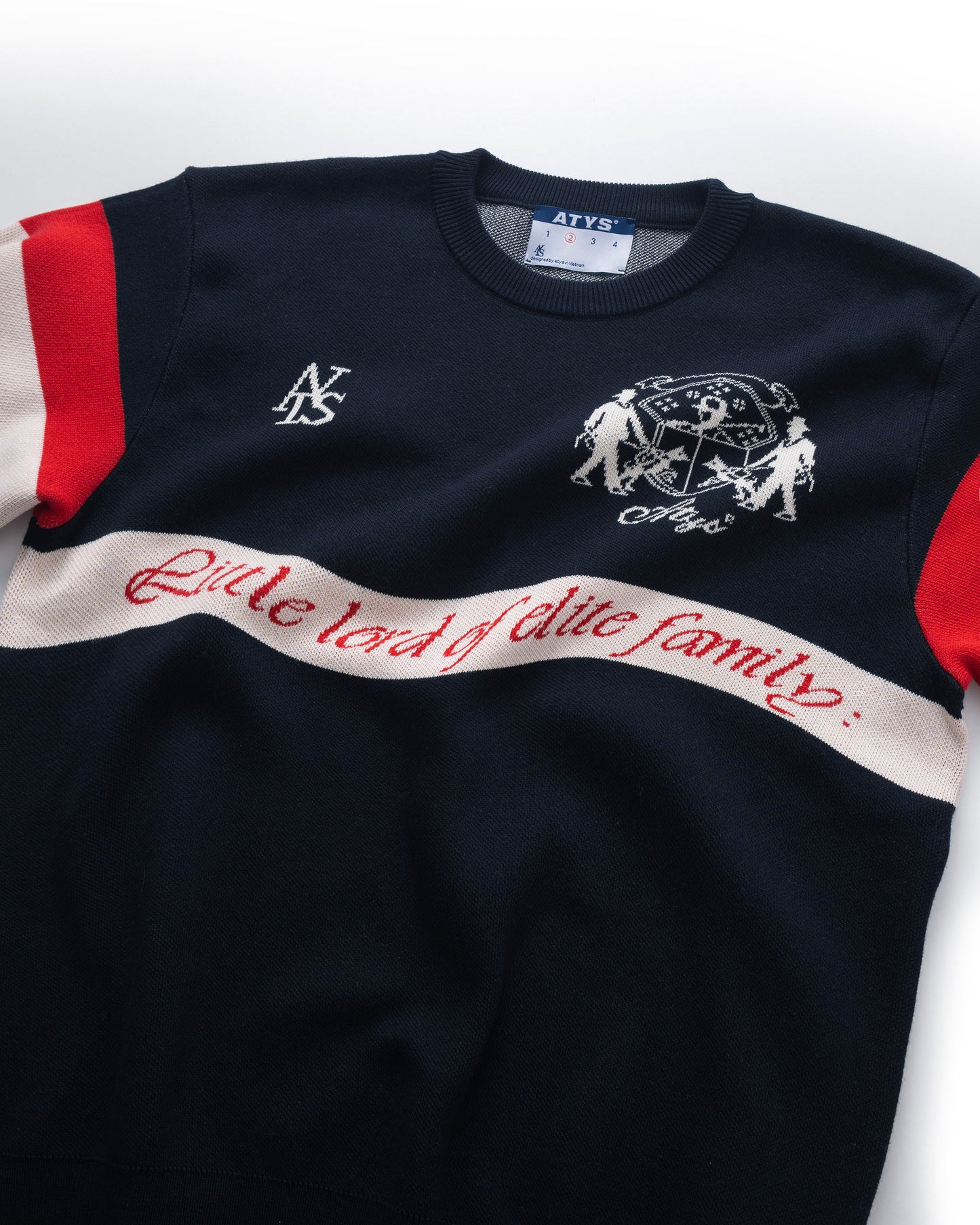 ATYS® TRICOLOR ELITE STRIPE KNIT SWEATER