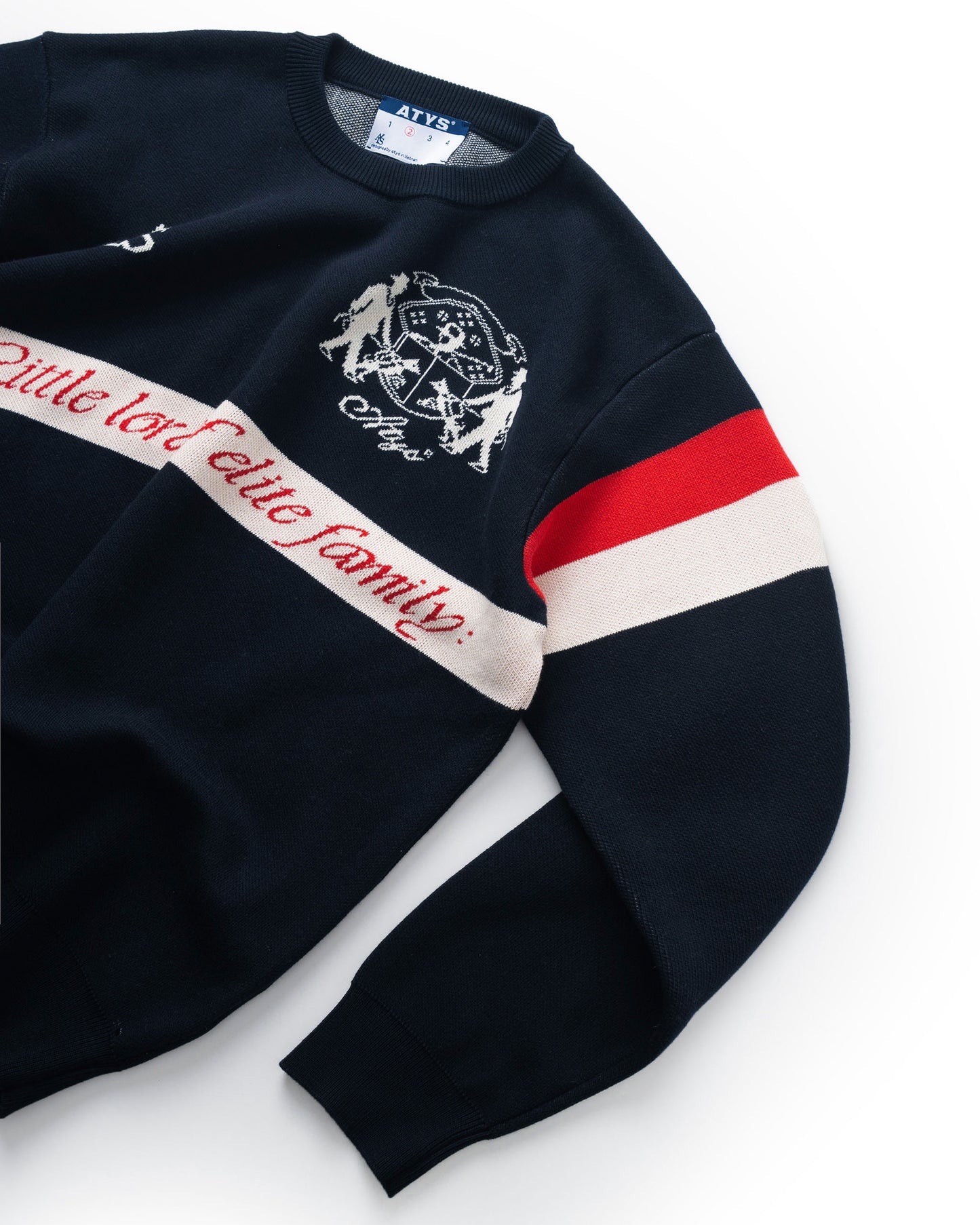 ATYS® TRICOLOR ELITE STRIPE KNIT SWEATER