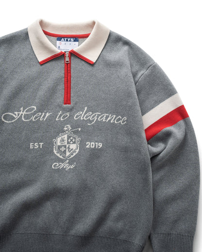 ATYS® TRICOLOR LEGACY POLO KNIT SWEATER