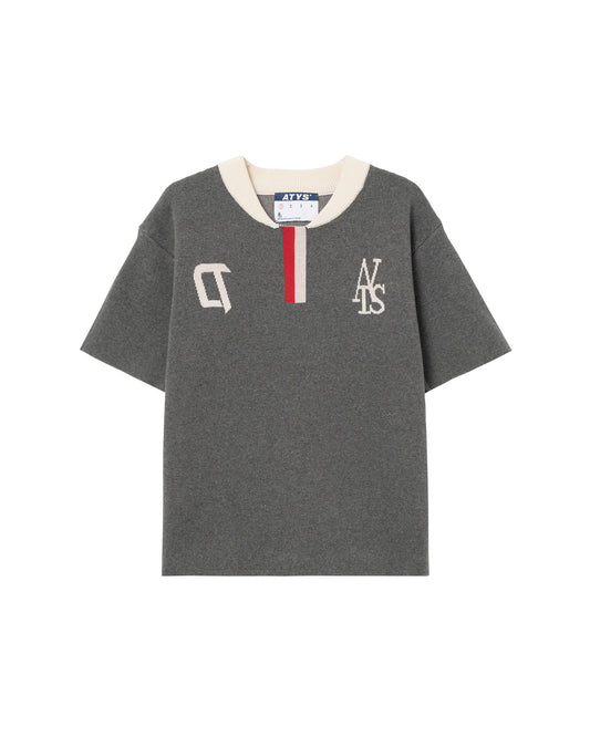 ATYS® SHADOW BACK KNIT HAFT-ZIP POLO