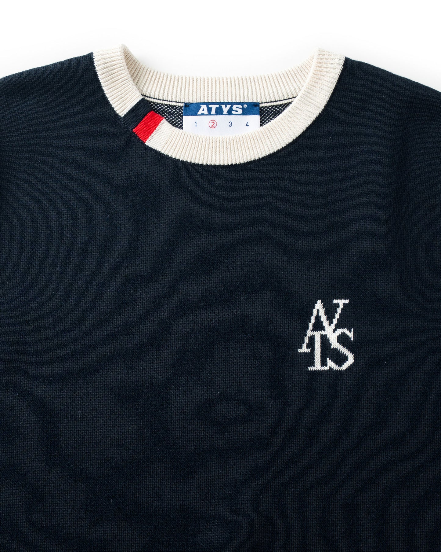 ATYS® TRICOLOR SIGNATURE KNIT COTTON T-SHIRT