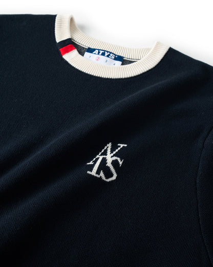 ATYS® TRICOLOR SIGNATURE KNIT COTTON T-SHIRT